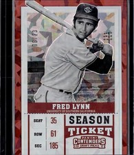2017 Panini Contenders Draft Picks Fred Lynn Season Ticket Cracked Ice 08/23