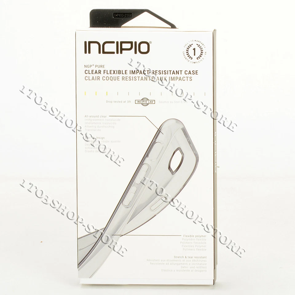 Funda protectora Incipio NGP Pure iPhone SE 2022 2020 iPhone 7 iPhone 8 - Gris/Transparente Foto 2 de 4