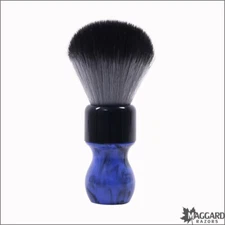 Shaving Brush -Maggard Razors Blue Swirl Handle Timberwolf Synthetic, 24mm