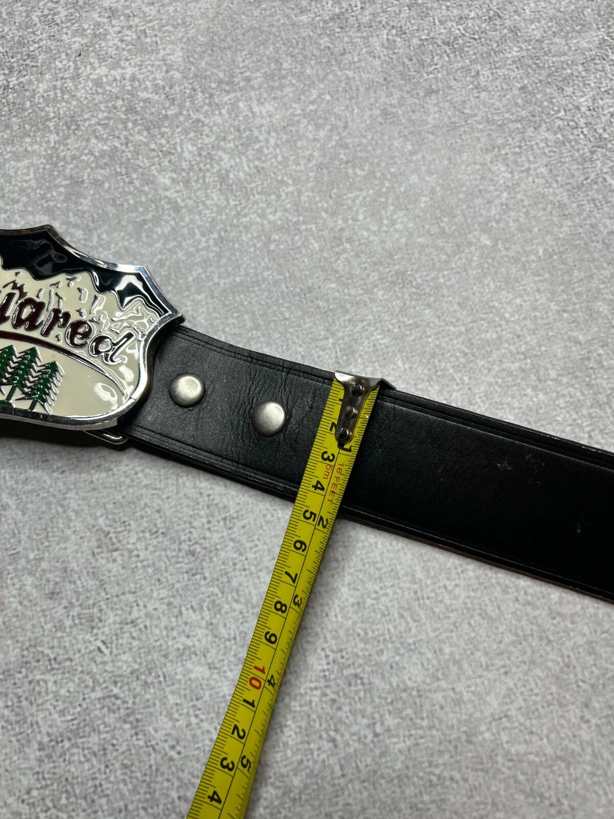 Cintura vintage Dsquared grande logo fibbia pelle nera lusso design Dsquared2