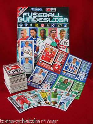 Topps Bundesliga 2009/2010 Satz komplett + Update + Album = alle Sticker 09/10