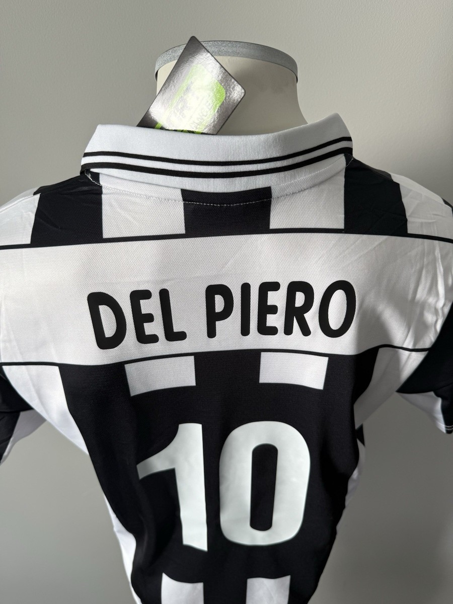 ユベントス デルピエロ　tシャツ lotto Alessandro Del Piero Juventus New Men's Retro Lotto Home