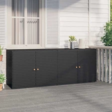 Garden Storage Cabinet Black