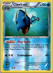 Clawitzer 34/114 XY Steam Siege Reverse Holo Rare