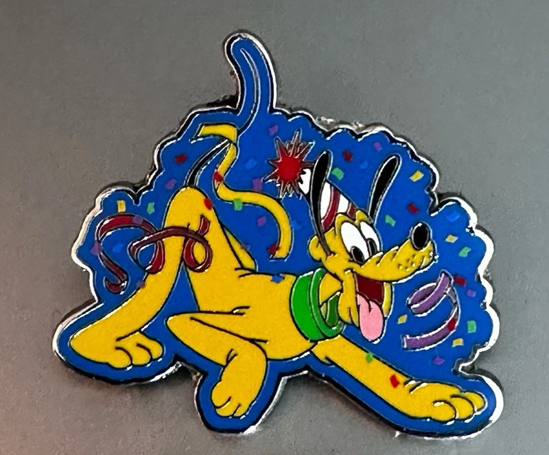 OLD HTF Walt Disney World pin WDW 35th Anniversary Starter Pin Pluto Confetti