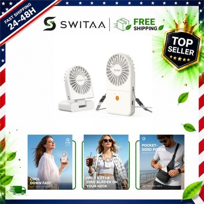 ORICO Portable Fan Rechargeable 3-in-1 Handheld Desk Neck Fan White USB-C