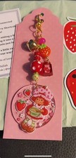 Custom Strawberry Shortcake Handmade Acrylic Bag Charm – Commissioned Work
