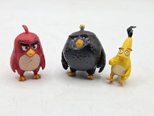 Angry Birds 2016 Lot of 3 Figures Red Bomb Chuck Pig Rovio McDonalds Toys