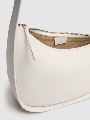 The Row - Half Moon smooth leather shoulder bag - New Ivory The Row - Half Moon smooth leather shoulder bag - New Ivory