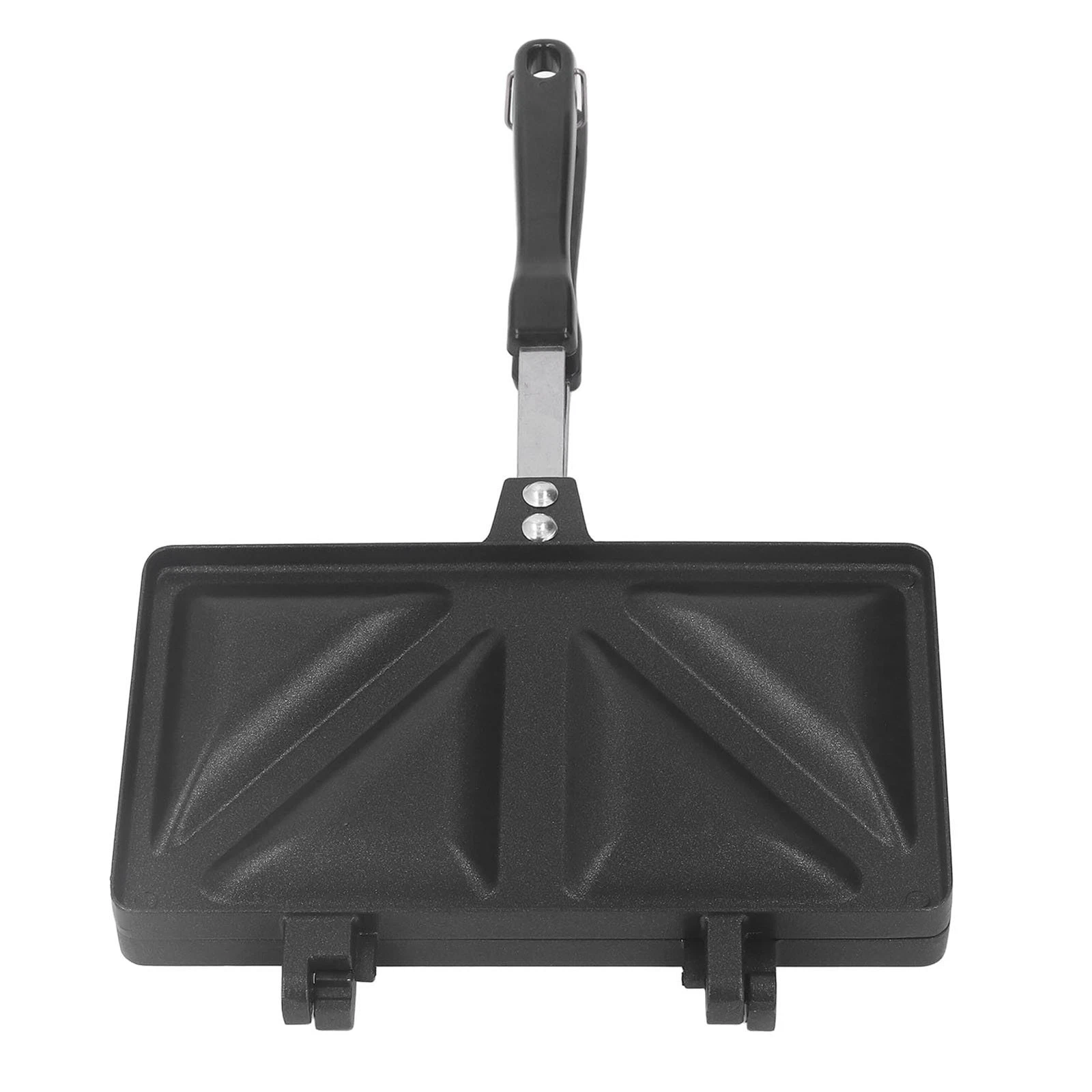 Hot Sandwich Maker, Double Sided Heating Aluminum Alloy Panini Maker Pan Even...