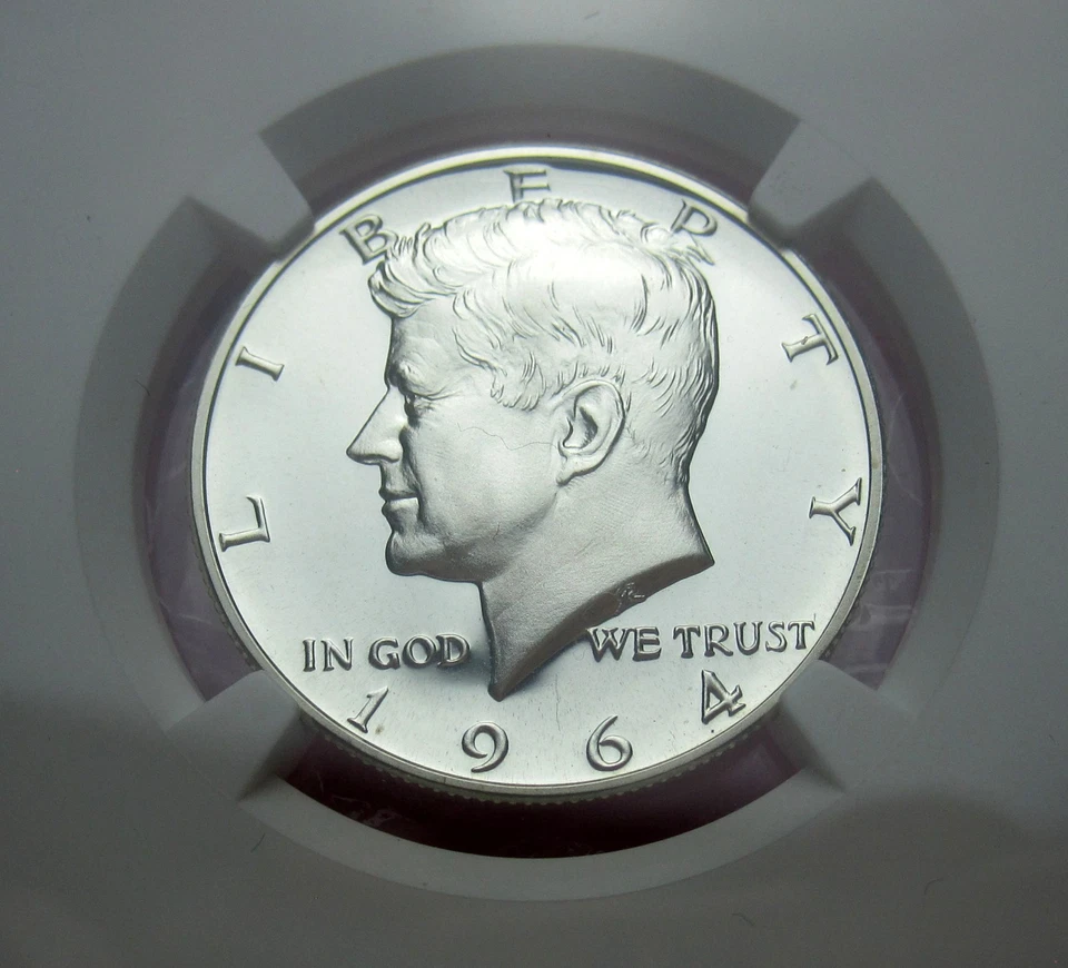 1964 KENNEDY SILVER HALF DOLLAR NGC PF 69 CAMEO PR69 CAM VERY NICE - Image 3 of 4