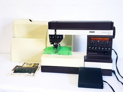 Pfaff Creative 1471 Sewing Machine With Cover Case Power Cord Pedal Accesories 