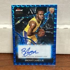 BRONNY JAMES JR 2024-25 TOPPS FINEST ELECTRIFYING Blue GEO RC AUTO /99 Card