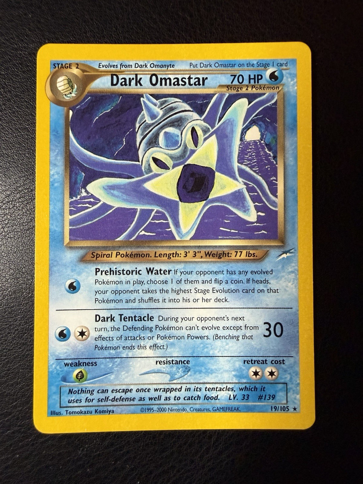 2002 Pokemon - Dark Omastar #19/105 - Neo Destiny Unlimited - Rare - NM