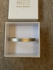 Maison Margeila logo  Smooth steel Silver Bangle Logo - With Gift box