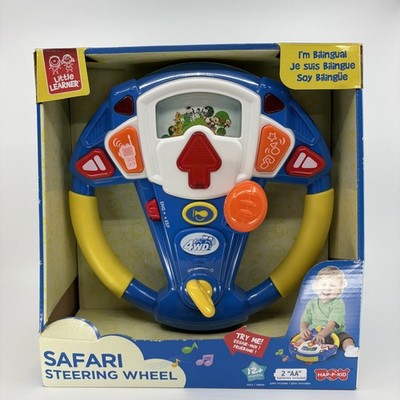 Hap-P-Kid Little Learner Safari Steering Wheel Bilingual Toddler Toy 4219T