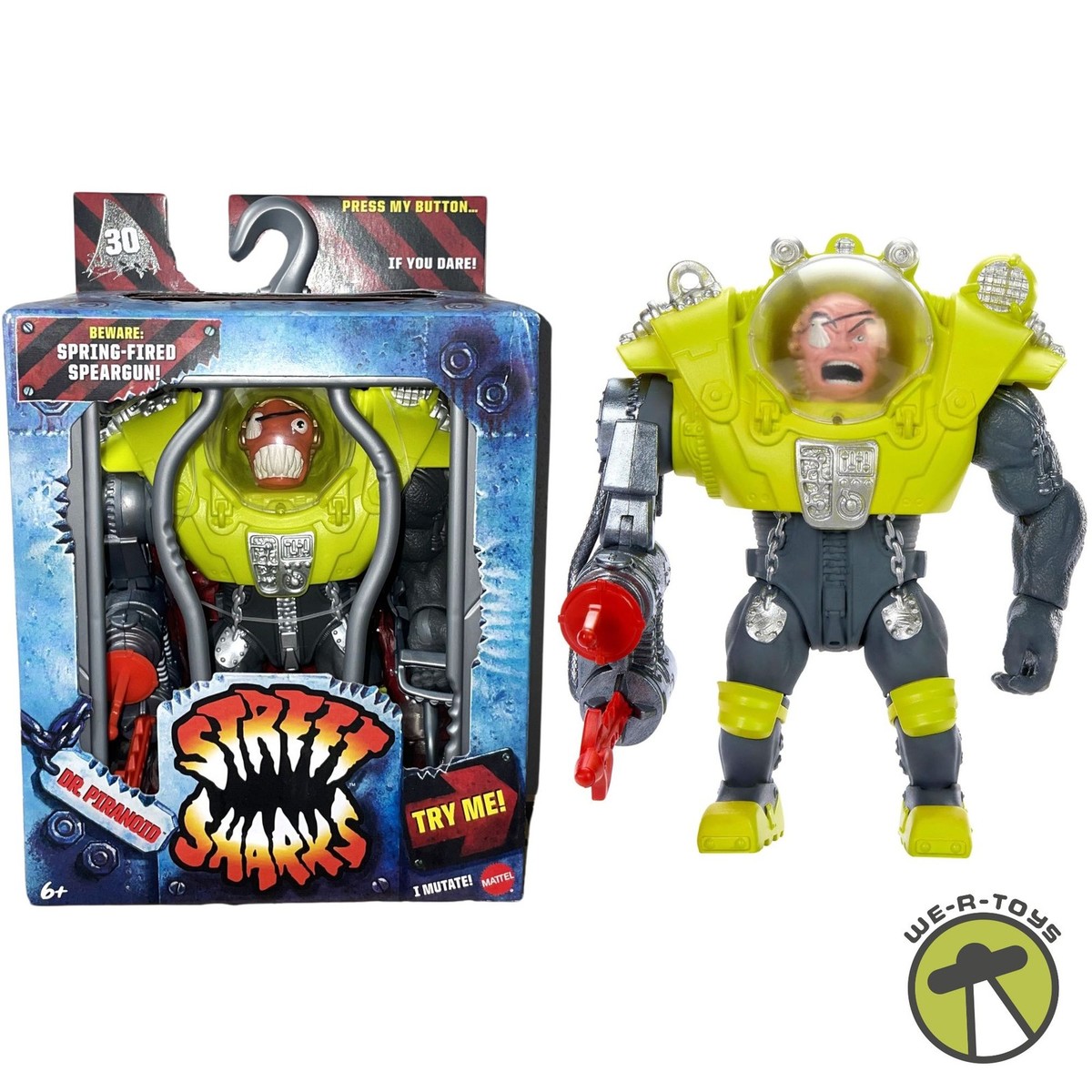 Street Sharks 30th Anniversary Dr. Piranoid Action Figure Mattel