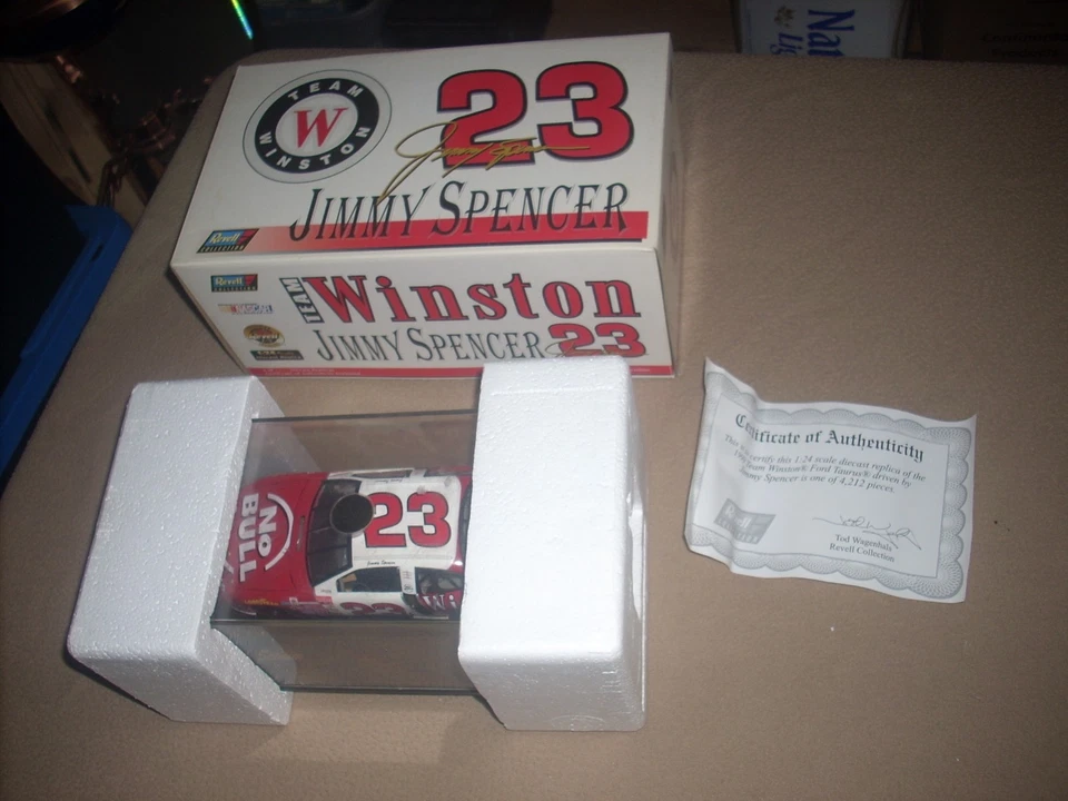 NASCAR WINSTON #23 JIMMY SPENCER, FUNDIDO A PRESIÓN 1/24, NUNCA JUGADO, ¡RARO! Foto 3 de 3