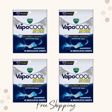 Vicks Vapocool Severe Medicated Sore Throat Drops, Menthol, EXP 12/2026, x4