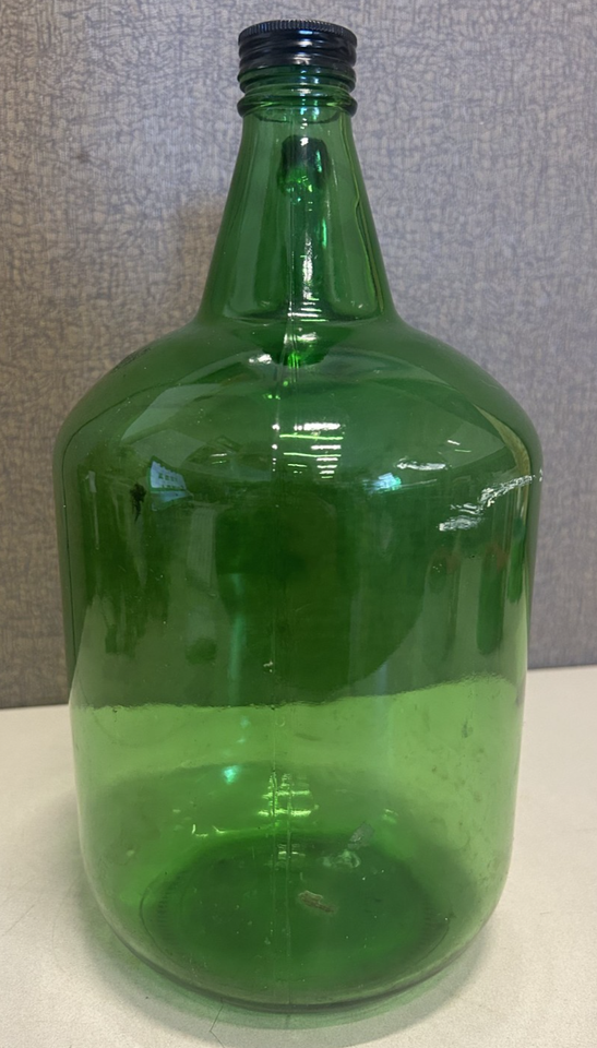 Vintage Green Glass 4 Liters/ 1 Gallon Finger Loop Jug | eBay
