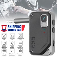 Car Wireless Bluetooth 5.3 Transmitter Receiver Adapter AUX Audio 3.5mm Jack New
