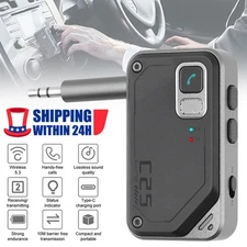 Car Wireless Bluetooth 5.3 Transmitter Receiver Adapter AUX Audio 3.5mm Jack New