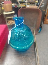 ANTIQUE PINT HARDEN'S QUILTED HAND FIRE EXTINGUISHER BLUE. EMPTY