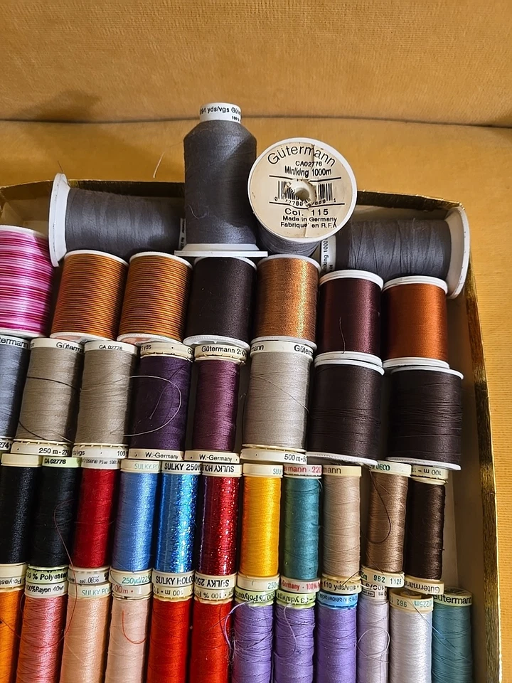44 Gutermann Sulky Thread Rayon Embroidery Spools New & Partially Used - Image 4 of 4