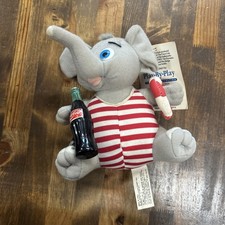 VTG NOS NWT Play by Play 1993 Coca Cola Plush Elephant Lifeguard Stuffed Animal