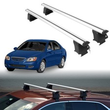 Open Box Roof Rack Crossbars For Kia Spectra 2000-2009 Fits Naked Roof - Silver Open Box Roof Rack Crossbars For Kia Spectra 2000-2009 Fits Naked Roof - Silver
