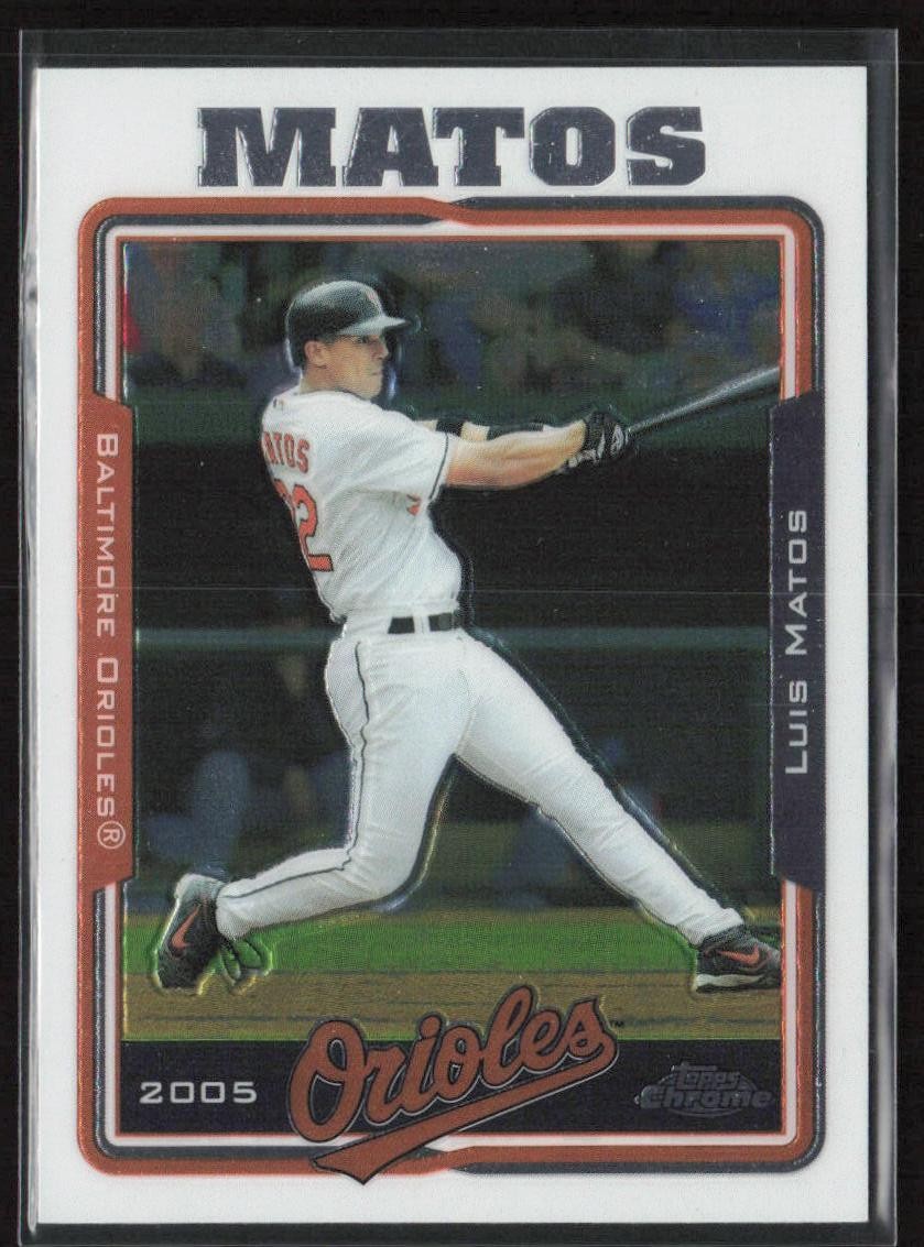 2005 Topps Chrome Luis Matos #152 Baltimore Orioles