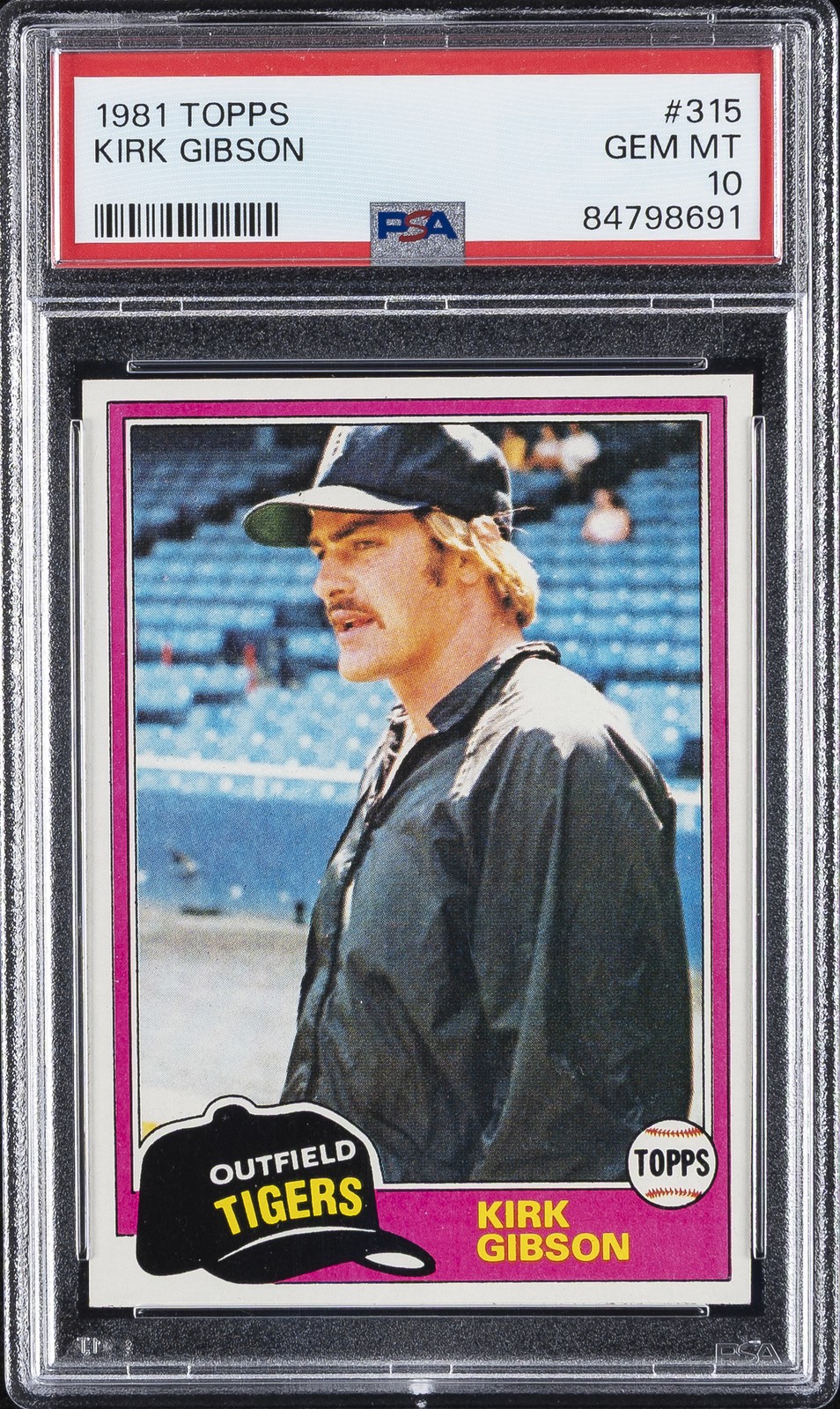 1981 TOPPS #315 KIRK GIBSON ROOKIE RC PSA 10
