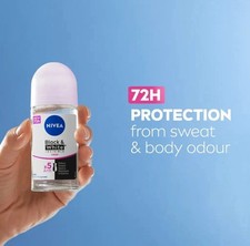 Nivea Black  White Invisible Clear Deodorant, 1.69oz 50ml 