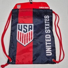 NWT Official 2026 FIFA USA Soccer "Cinch" Drawstring Bag - Red, White Blue