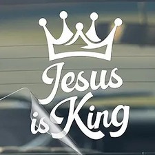 Christian Vinyl Car Decals and Stickers for Vehicles and Color: Jesus is King