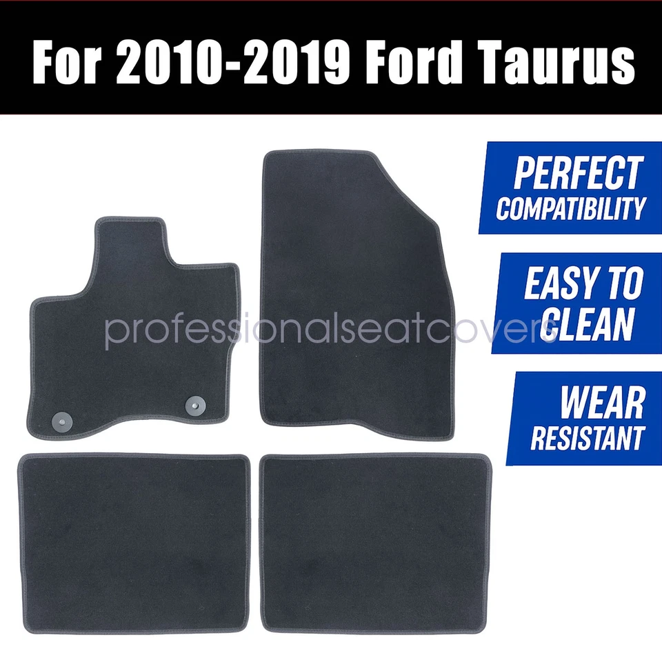 Alfombrillas delanteras y traseras impermeables terciopelo negro para Ford Taurus 2010-2019 Foto 3 de 4