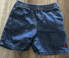 Polo Ralph Lauren Denim Shorts Toddler 4T Kids Elastic Waist Red Pony