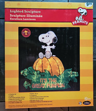 NEW Peanuts Snoopy It's The Great Pumpkin 19" Lighted Sculpture