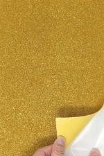 Allgala 12-Pack Gold Glitter EVA Foam Sheets   8x12", Self-Adhesive for Crafts