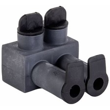 Polaris Ispb2/0-2B Wire Connector, 2 Port, Black, Santoprene Insulation