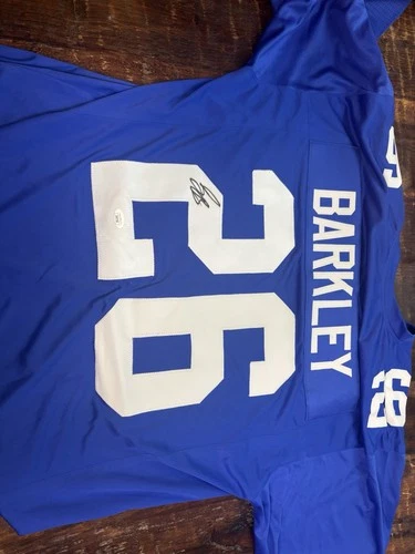 Saquon Barkley JSA Autographed Jersey #26 New York Giants SD51817 Blue XL NFL