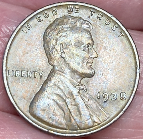 1938-P Lincoln Wheat Penny Beautiful Brilliant Toned Coin #3 - Picture 9 of 12
