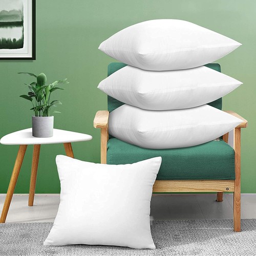 Square Premium Throw Pillow Inserts with Microfiber Filled, Lumbar Support De...