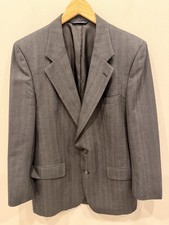 Vintage Burberrys Wool Blazer Men’s 40R Gray Pinstripe Sport Coat Classic Fit