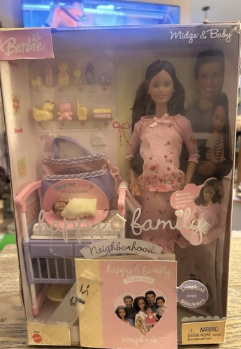 2003 AA Barbie Happy Family Nachbarschaft Midge und Baby C6071 NRFB!