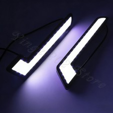 2pcs Universal Cob White Led L - Shape Drl Daytime Running Lights Driving Lamps 2pcs Universal Cob White Led L - Shape Drl Daytime Running Lights Driving Lamps