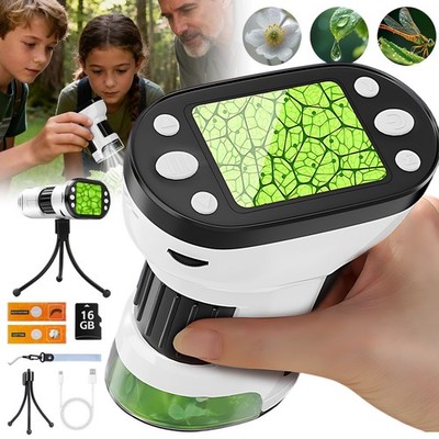 1000x Digitales Mikroskop Microscope Handheld 2'' Screen Mini Tripod Für Lehre