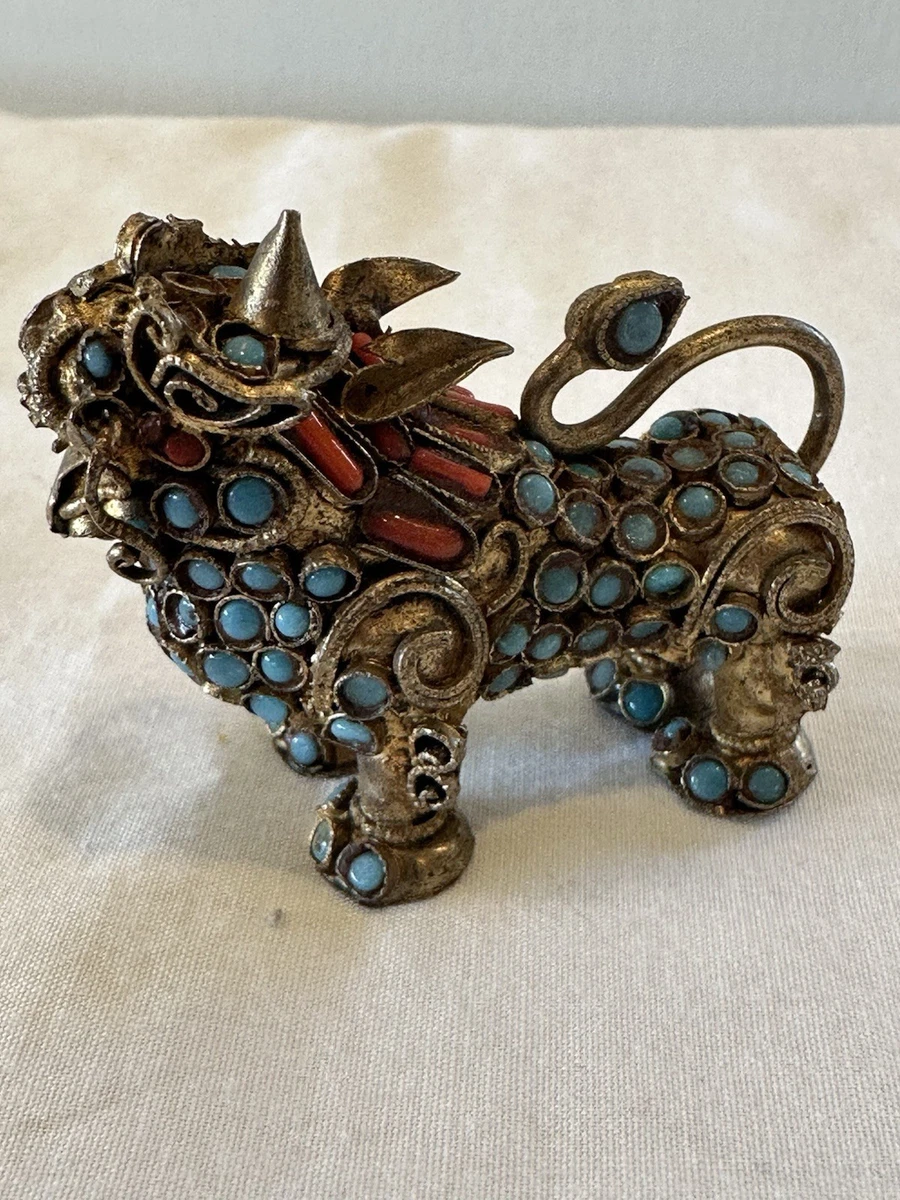 黄铜狗foo Dog 中国风雕像、雕像| eBay