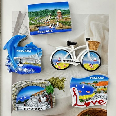 Italy Pescara Tourist Souvenir 3D Resin Refrigerator Fridge Magnet Craft