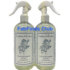 Lot of 2 Crabtree Evelyn Nantucket Briar Linen Spray 16.9fl.oz/500ml each